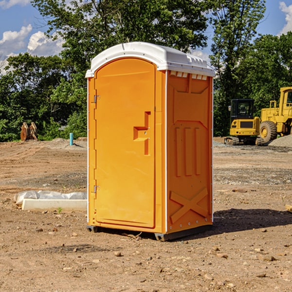 how often are the portable restrooms cleaned and serviced during a rental period in Cypress Inn TN